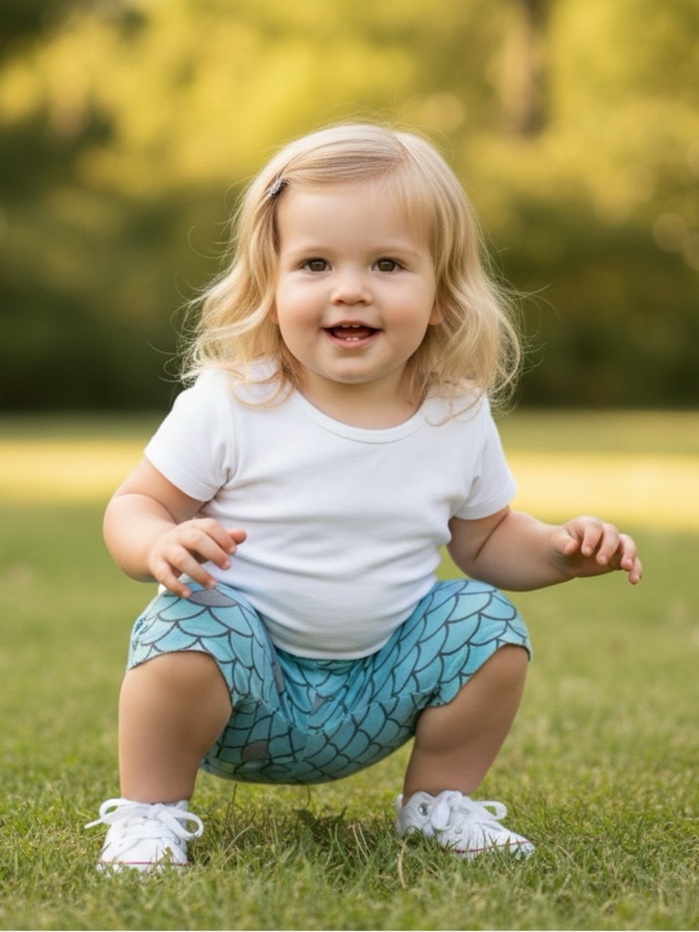 Carters Toddler 5T Mermaid Scale Shorts Blue Glitter